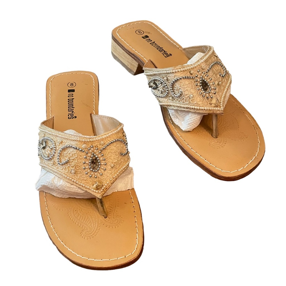 COPY - no boundaries bedazzled woman’s sandals,size 8 - Picture 1 of 7